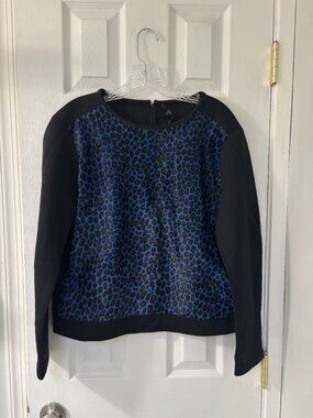Tibi Pony Hair Cheetah Print Sweater Size Medium